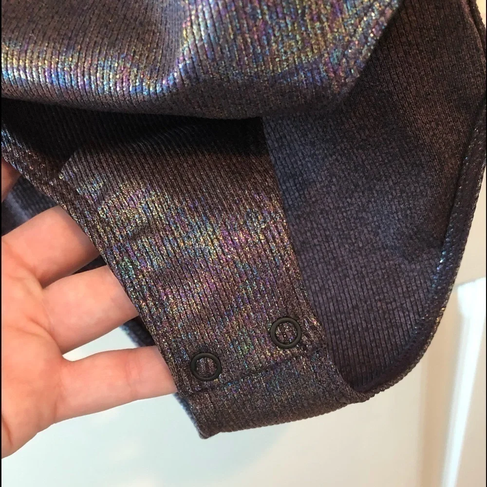 Koral Metallic One Sleeve Bodysuit - Picture 8 of 16
